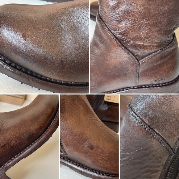 BED STU Manchester Distressed Brown Leather Tall Riding Boots BedStu Size 6.5 - Picture 8 of 16